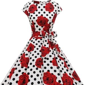 Womens Vintage 1950s Retro Rockabilly dress